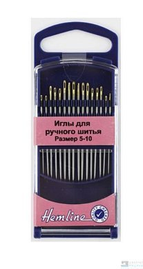 Иглы для ручного шитья в пластиковом контейнере №5-10, 16 шт Hemline - цена и фото