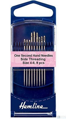 Иглы ручные для лёгкого вдевания в пластиковом контейнере № 4-8, 9 шт Hemline - цена и фото