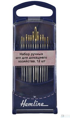 Иглы ручные для домашнего хозяйства №19, 5,7,8, 12 шт Hemline - цена и фото