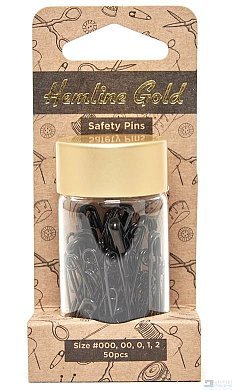 Английские булавки р-р 19-38мм, черные, 50шт Hemline Gold - цена и фото