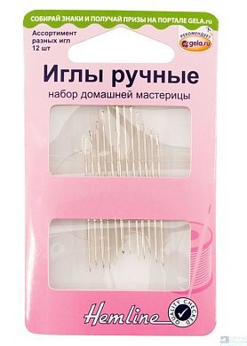 Иглы ручные для домашнего хозяйства, 12 шт Hemline - цена и фото