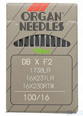 Иглы ORGAN DBxF2 (DBx1) №100 для кожи (10 игл) - цена и фото
