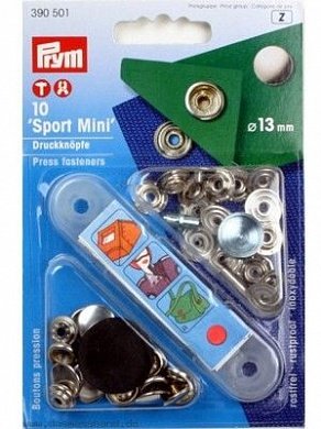 Кнопки Спорт мини 13мм PRYM 390501 с инструментом для установки - цена и фото