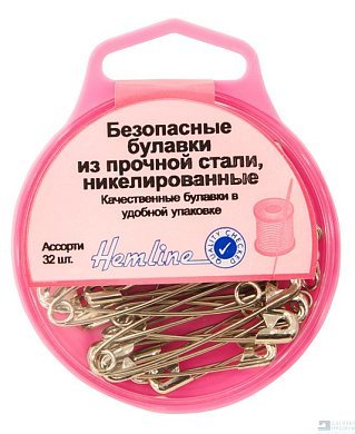 Английские булавки ассорти 27-46мм, 32шт Hemline - цена и фото