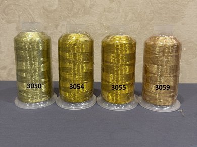 Нить металлизированная Metalic Yarn золото, 5000 я, Китай - цена и фото