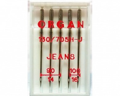 Набор игл ORGAN джинс №90-100 (5 игл) ассорти - цена и фото