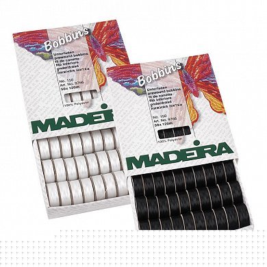 Нижняя нить Madeira BOBBINS №150 50шт X 120м на шпулькe - цена и фото