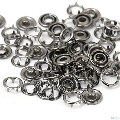 Кнопка трикотажная кольцо 9,5мм 50шт. никель - цена и фото