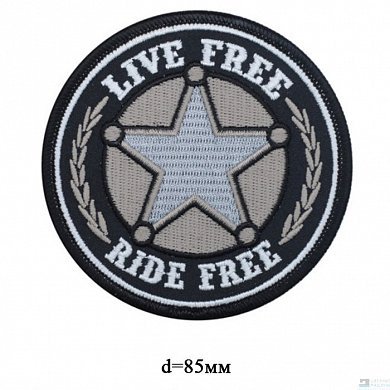 Термоаппликация Live free 8.5см, 7724455 - цена и фото