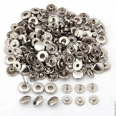 Кнопки Альфа 15мм никель, упаковка 720шт. - цена и фото