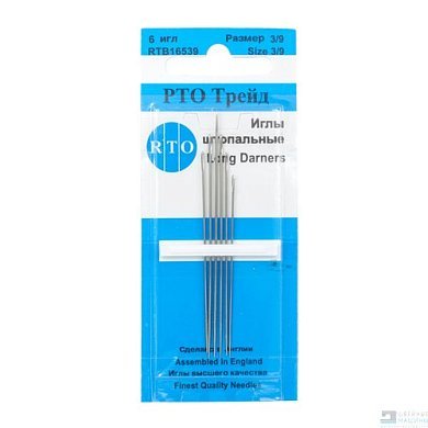 16539 РТО Иглы штопальные №3-9, 6 шт. на карточке - цена и фото