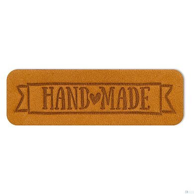 Термоаппликация из кожи HandMade 5,65*1,8см, песочный - цена и фото