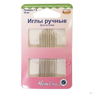 Иглы ручные для штопки, №1-5 10шт. Hemline - цена и фото
