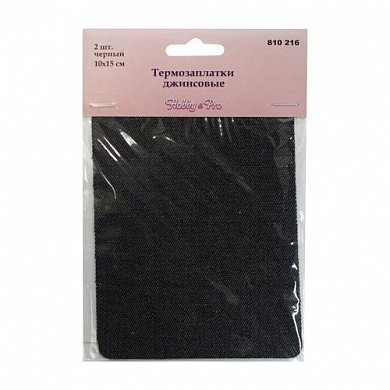 Термозаплатки джинсовые, 2шт., цвет черный, 810216 - цена и фото