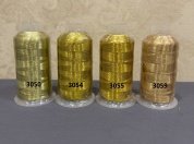 Нить металлизированная Metalic Yarn золото, 5000 я, Китай - цена и фото