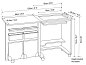 Стол раскладной для швейной машины COMPACT белый, 60х44х76 см, Tailormade