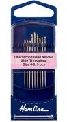 Иглы ручные для лёгкого вдевания в пластиковом контейнере № 4-8, 9 шт Hemline - цена и фото