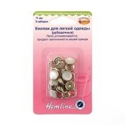 Кнопки для легкой одежды Hemline 11mm белые 6шт. 440.PL - цена и фото