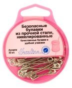 Английские булавки ассорти 27-46мм, 32шт Hemline - цена и фото
