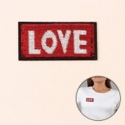 Термоаппликация LOVE 8*3.3см, 4448335 - цена и фото