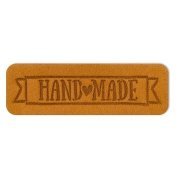 Термоаппликация из кожи HandMade 5,65*1,8см, песочный - цена и фото