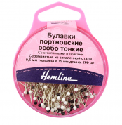 Булавки портновские особо тонкие 0,5мм Hemline, 200шт. - цена и фото