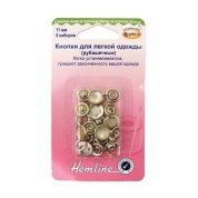 Кнопки для легкой одежды Hemline 11mm розово-серые 6шт. 440.GYPL - цена и фото
