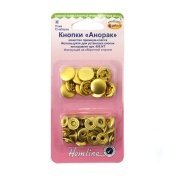 Кнопки Анорак Hemline 15mm 407R.G золото, 12 шт. - цена и фото