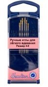 Иглы ручные для лёгкого вдевания в пластиковом контейнере № 4-8, 6 шт Hemline - цена и фото
