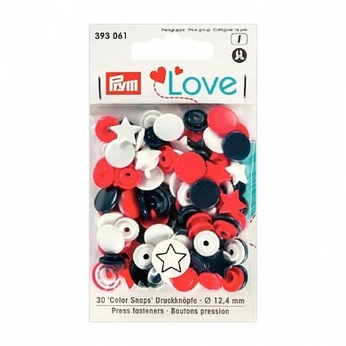 Кнопки PRYM Love 393061 Color Snaps 12мм звезда, 30шт. - цена и фото